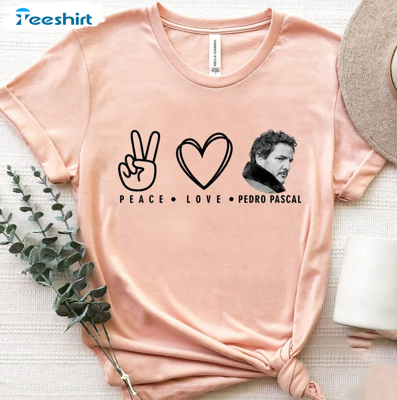 Peace Love Pedro Pascal Shrit, Javier Pena Narco Short Sleeve Hoodie