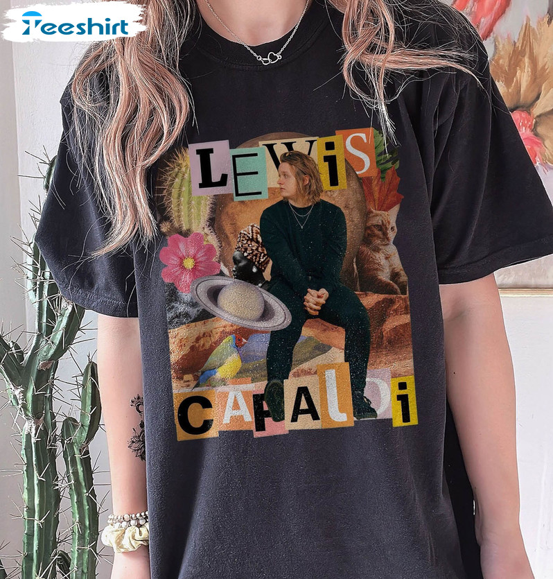 Retro Lewis Capaldi Shirt, Minimalist Sweatshirt Short Sleeve