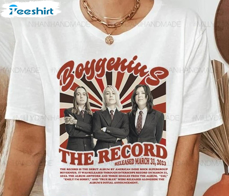 Boygenius Band Vintage Shirt, Retro Reset Tour 2023 Short Sleeve Unisex T-shirt