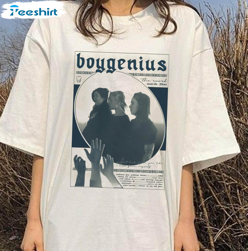 The Record Boygenius Shirt, Reset Tour 2023 Short Sleeve Crewneck