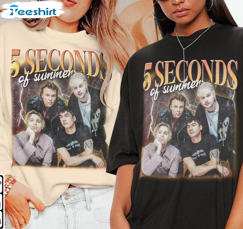 5 Seconds Of Summer Band Music Shirt, 5 Seconds Of Summer Rock Band Unisex Hoodie Long Sleeve