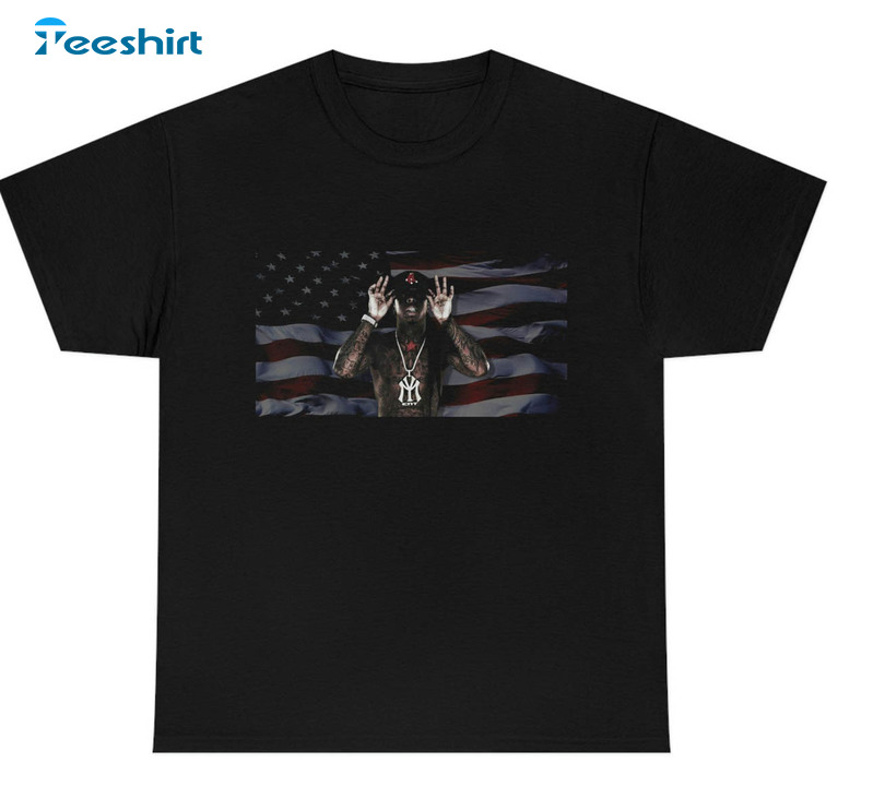 Lil Wayne Rapper Iconic America Pose Shirt, Welcome To Tha Carter Tour Short Sleeve Unisex T-shirt