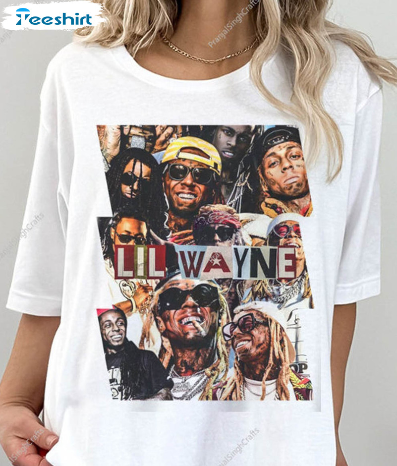 Lil Wayne Vintage Shirt, Trending Rapper Unisex Hoodie Short Sleeve