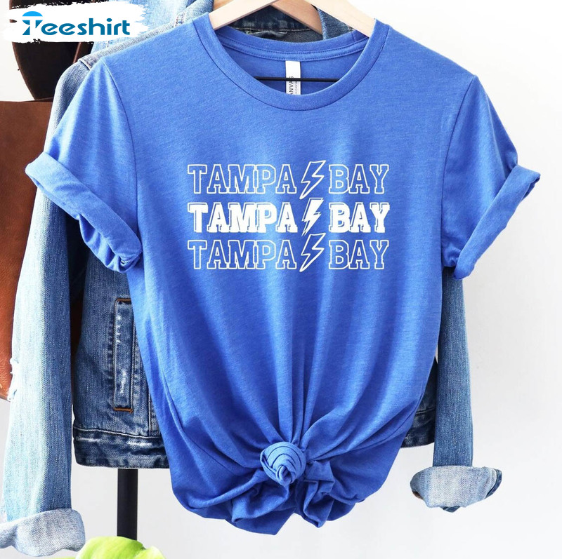 Tampa Bay Lightning Shirt, Trendy Unisex Hoodie Short Sleeve