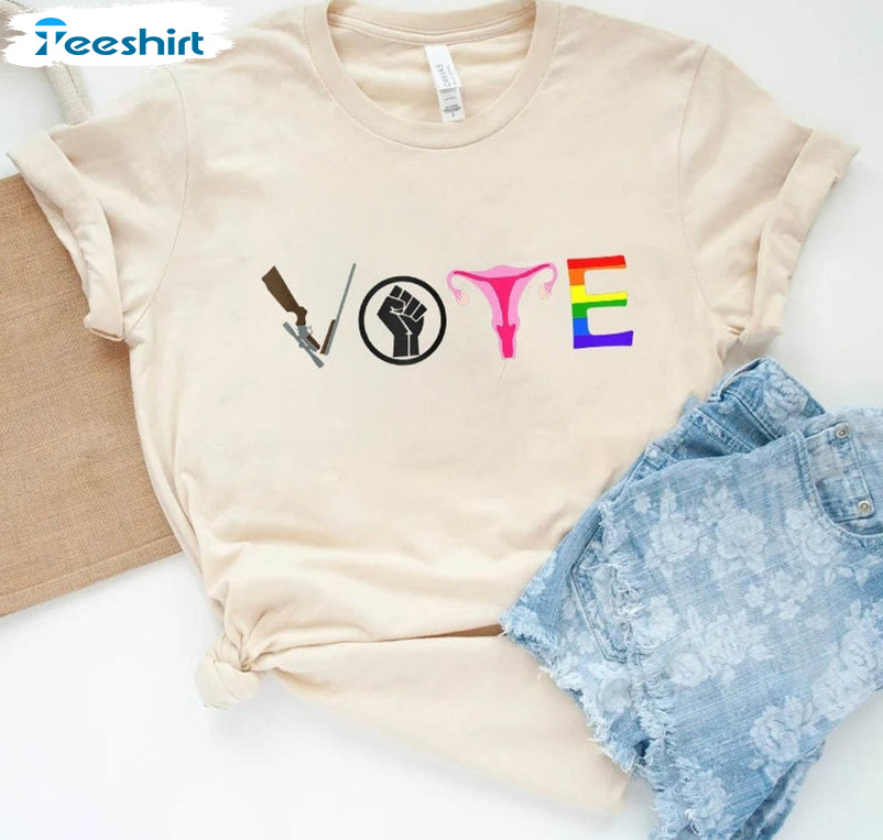 Vote Reproductive Rights Shirt, Pride Month Sweatshirt Short Sleeve