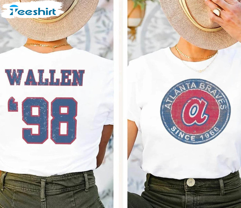 Wallen 98 Braves Shirt, Cowboy Western Long Sleeve Unisex Hoodie