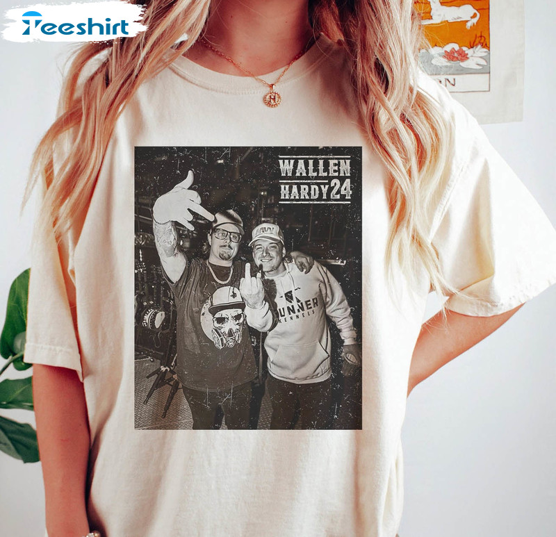 Retro Wallen Hardy 24 Shirt, Morgan Wallen Unisex T-shirt Crewneck