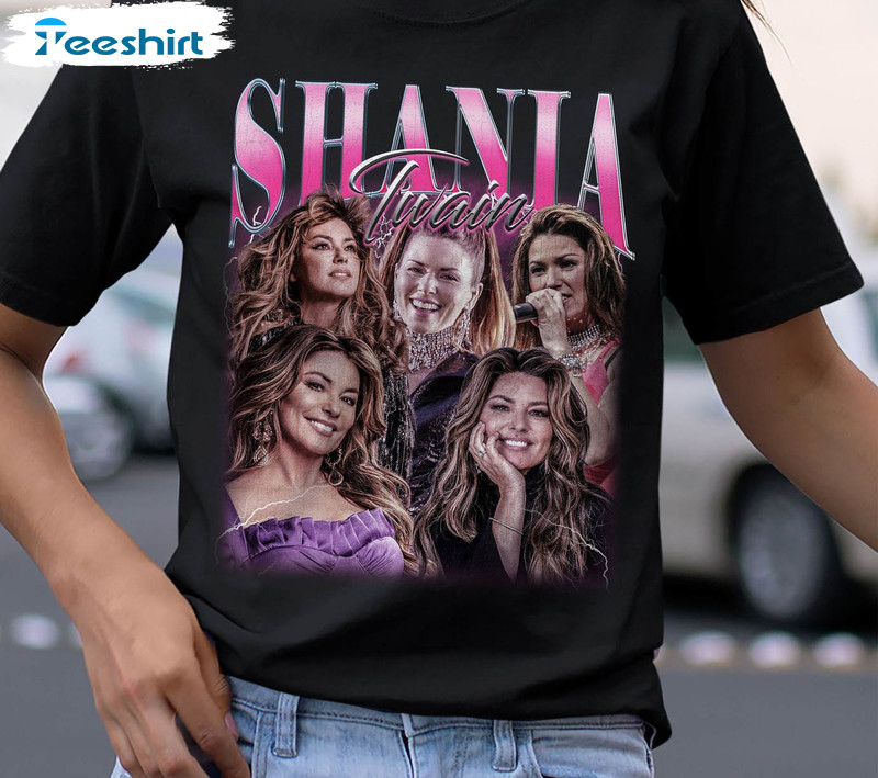 Limited Shania Twain Vintage Shirt, Country Music Crewneck Unisex T-shirt