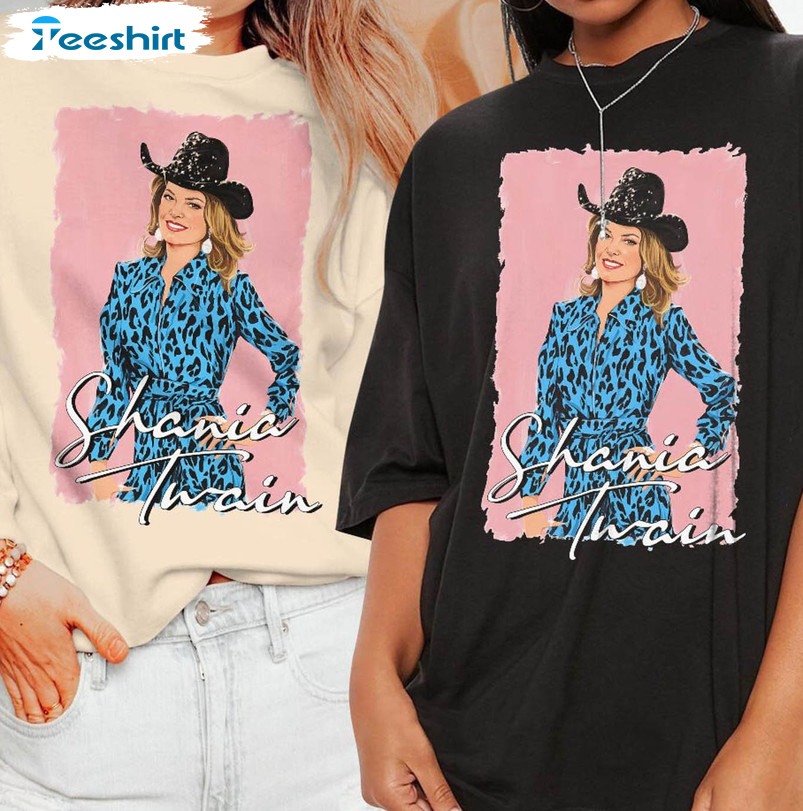 Shania Twain Music Shirt, Shania Twain Tour Retro Long Sleeve Short Sleeve