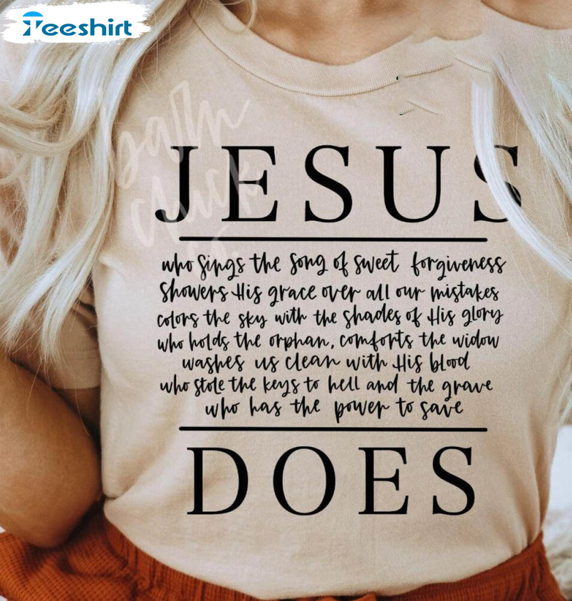 Jesus Does Trendy Shirt, Christian Unisex T-shirt Short Sleeve