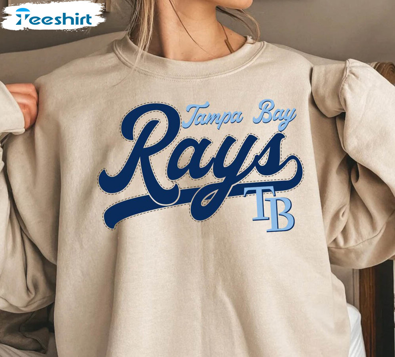 Rays Baseball Retro Style Bleach Shirt TAMPA BAY Sports 