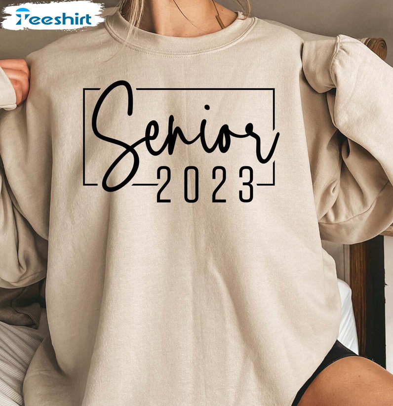 Senior 2023 Vintage Shirt, Class Of 2023 Short Sleeve Sweatshirt