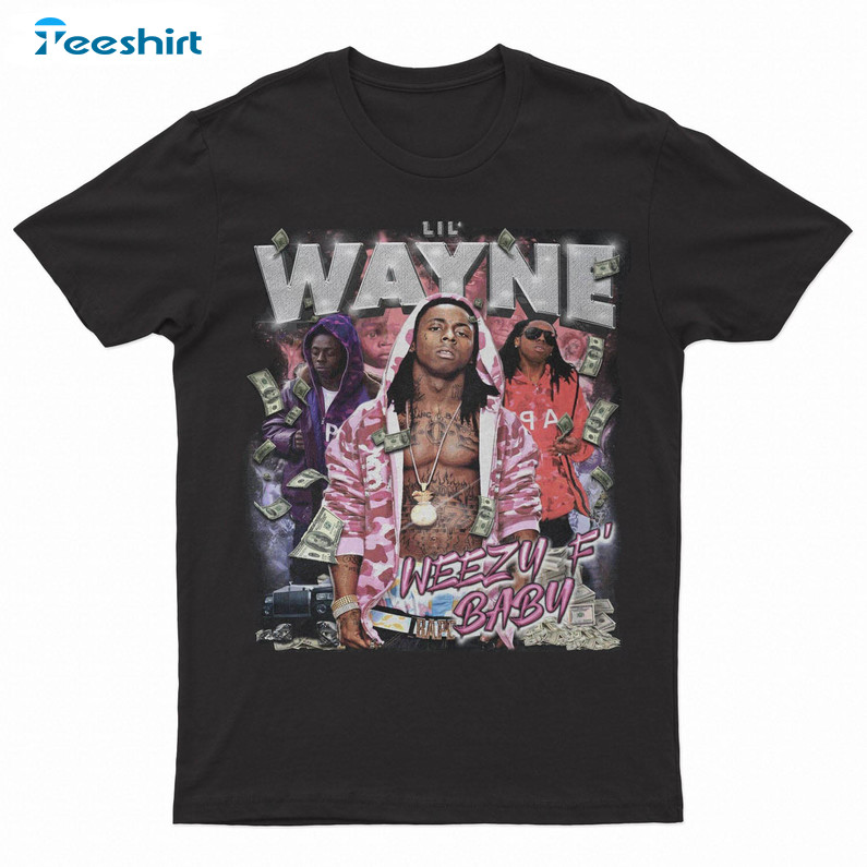 Lil Wayne Vintage Shirt, Hip Hop Rnb Rap Short Sleeve Long Sleeve