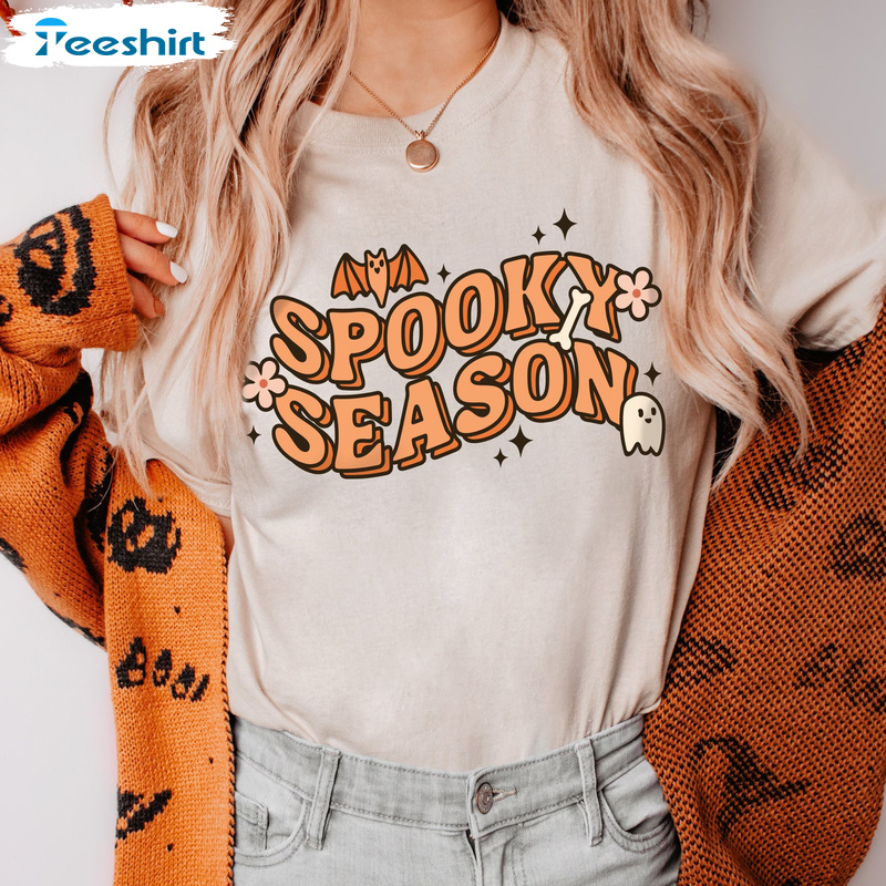 Halloween Spooky Season Shirt, Retro Halloween Crewneck Sweatshirt