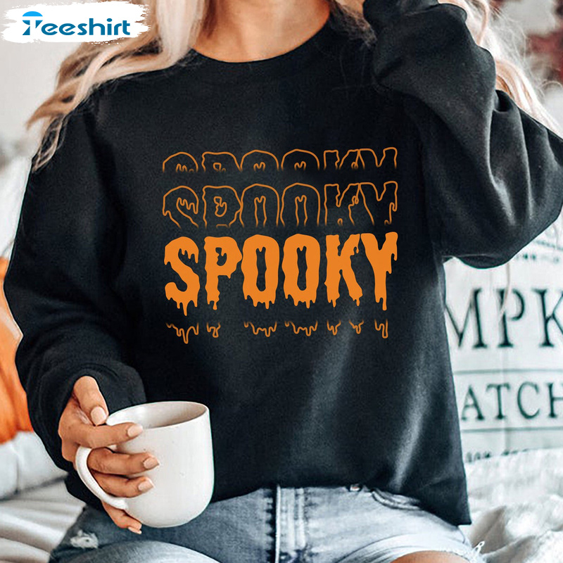 Cute Spooky Sweater - Halloween Black Shirt For Women Man Teens