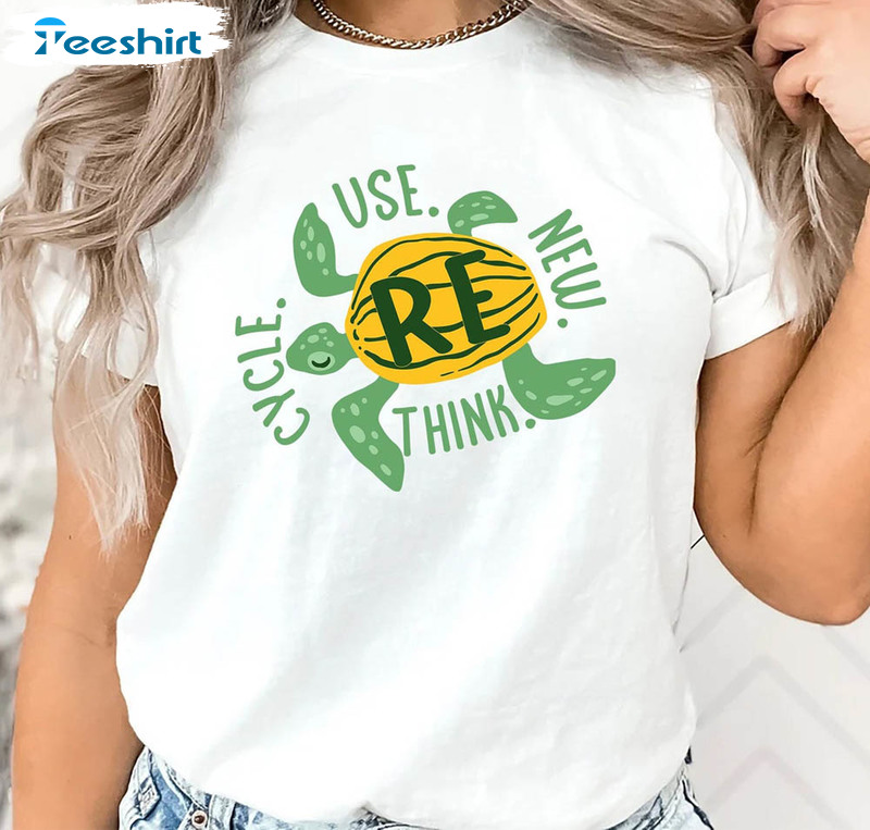 Recycle Reuse Renew Rethink Shirt, Sea Turtle Environmental Unisex T-shirt Unisex Hoodie