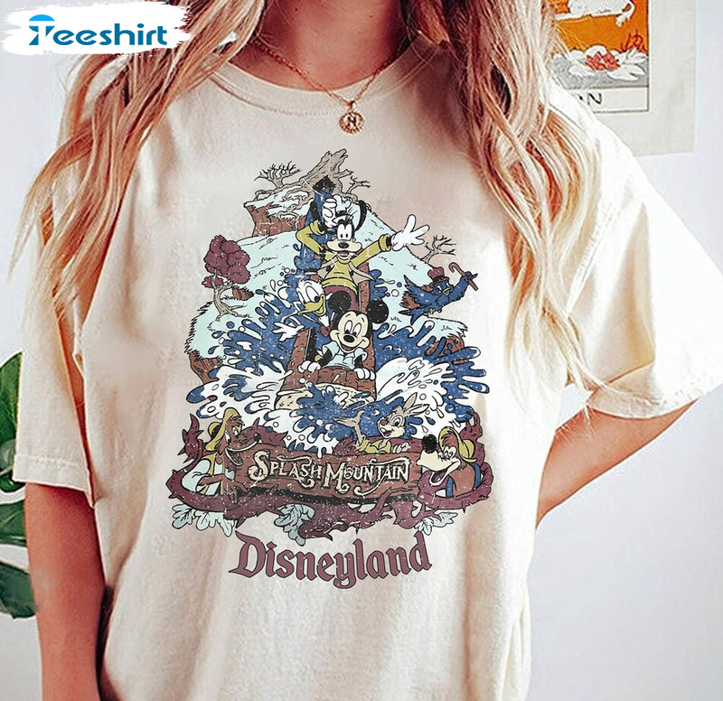 Disney Trip Shirt, Disney Retro Splash Mountain Long Sleeve Short Sleeve