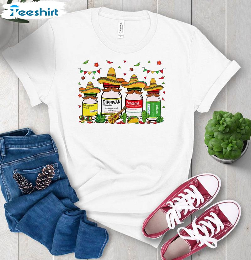 Cinco De Mayo Nurse Shirt, Pharmacy Cinco De Mayo Tee Tops Short Sleeve