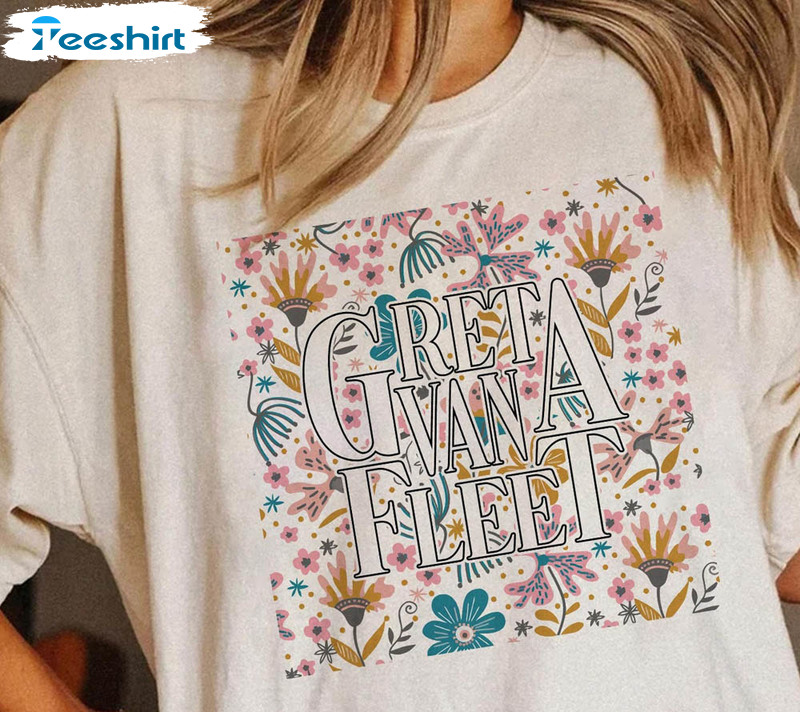 Greta Van Fleet Shirt, Vintage Floral Unisex T-shirt Long Sleeve