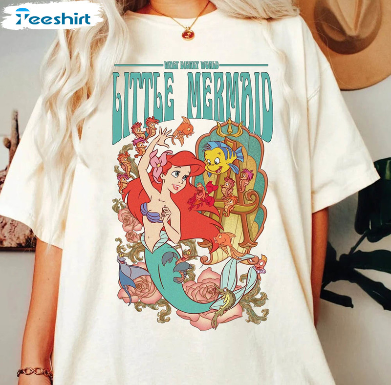 Cute The Little Mermaid Shirt, Little Mermaid Ariel Long Sleeve Unisex T-shirt