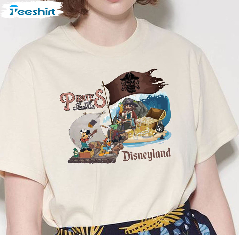 Vintage Pirates Of The Caribbean T-shirt, Disney Family Vacation Shirt,  Mickey Caribbean Shirt, Disneyland Shirt