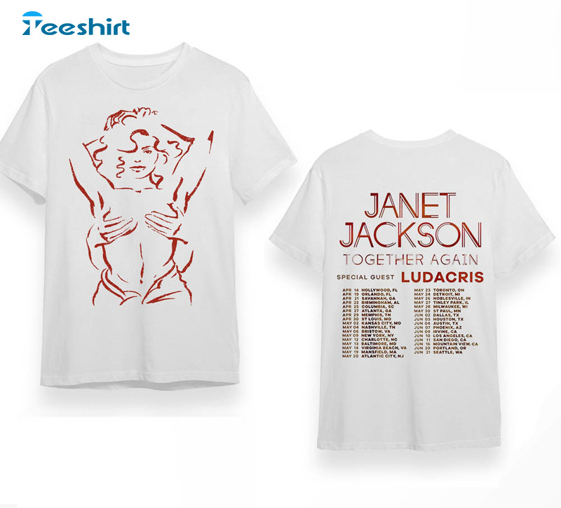 Janet Jackson Together Again Tour 2023 Shirt, Vintage Tee Tops Unisex Hoodie