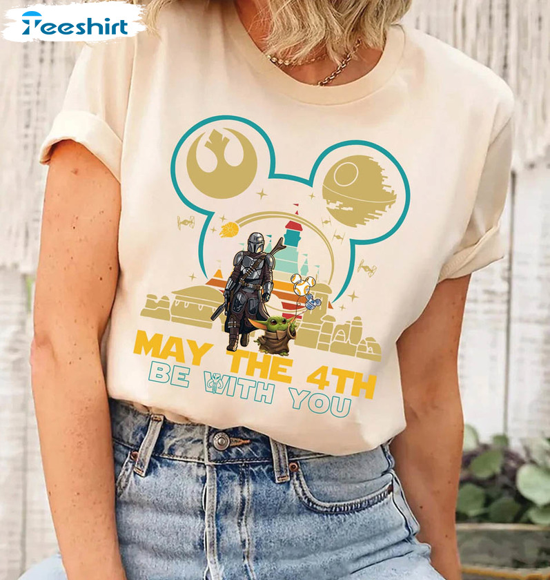 Disney Star Wars Funny Shirt, May The Fourth Be With You Short Sleeve Unisex Hoodie