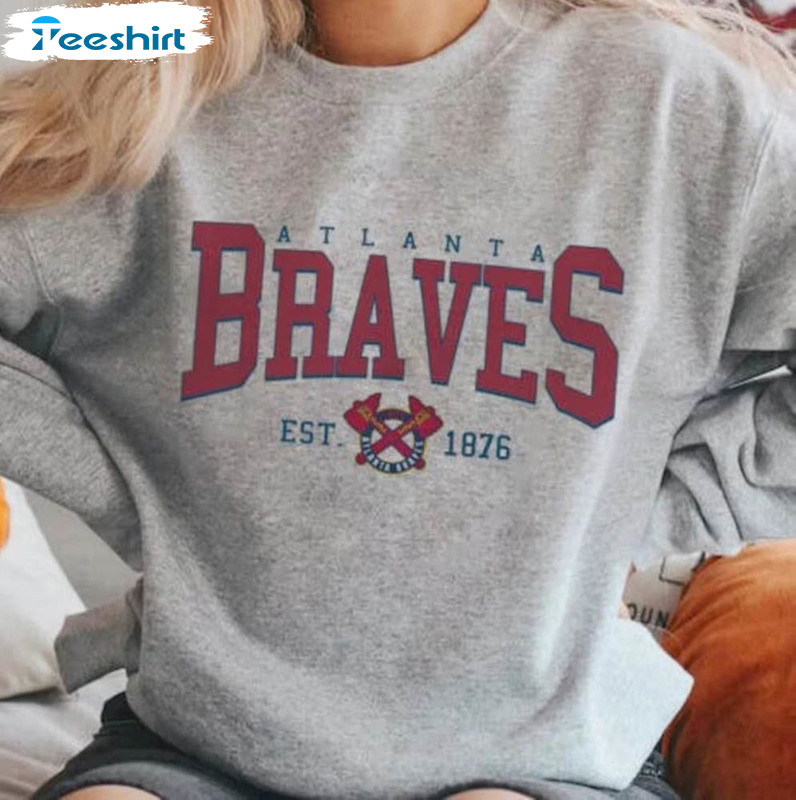 Atlanta Braves Vintage Shirt, Atlanta Baseball Unisex Hoodie Short Sleeve