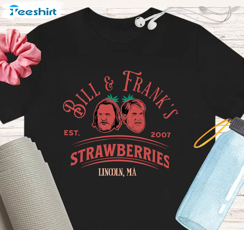 Bill And Franks Strawberries Shirt, The Last Of Us Gift Bill And Frank Long Sleeve Unisex Hoodie