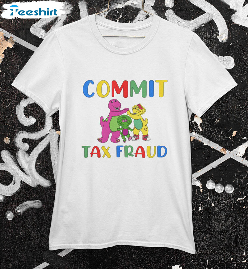 Commit Tax Fraud Funny Shirt, Political Heavyweight Short Sleeve Unisex T-shirt