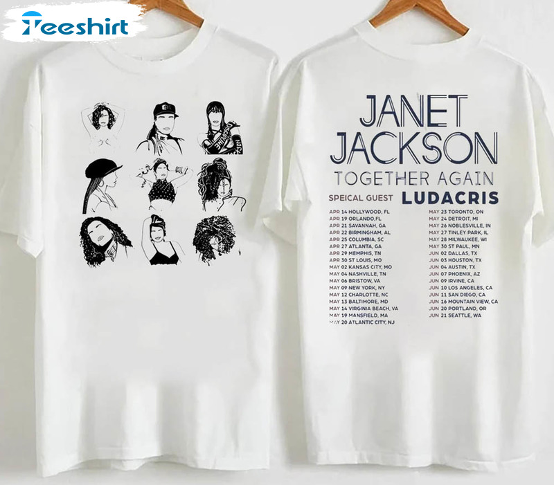 Janet Jackson Tour 2023 Shirt, Janet Jackson Together Again Unisex Hoodie Tee Tops