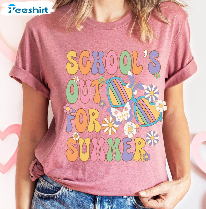 Schools Out For Summer Shirt, Hello Summer Happy Last Day Of School Sweatshirt Unisex Hoodie