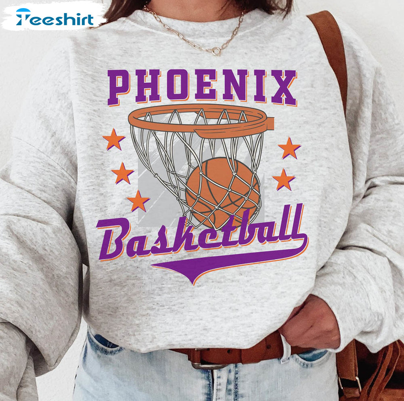 Vintage Phoenix Basketball Shirt, Trendy Basketball Crewneck Unisex Hoodie