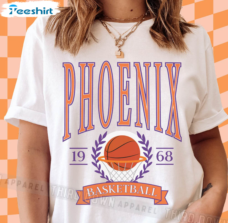 Throwback Phoenix Basketball Shirt, Vintage Game Unisex Hoodie Crewneck