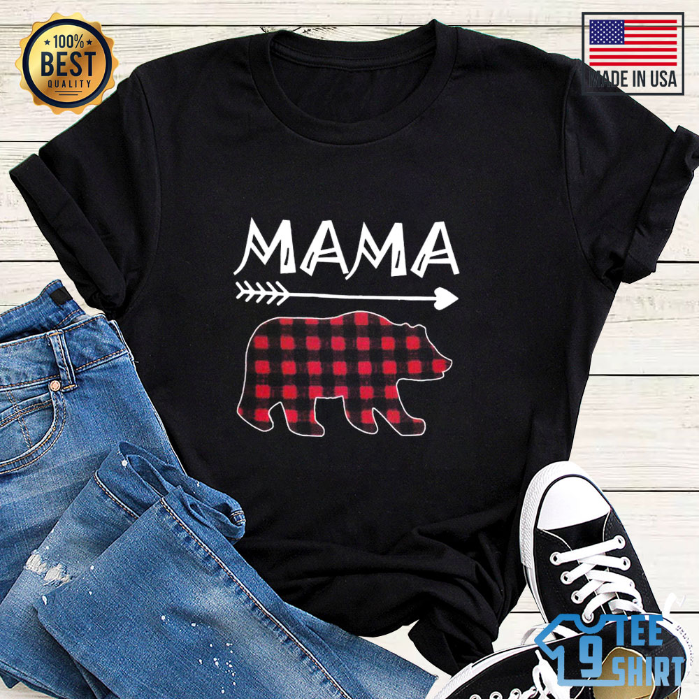 Mama Bear Plaid Shirt - Wild animal mom 