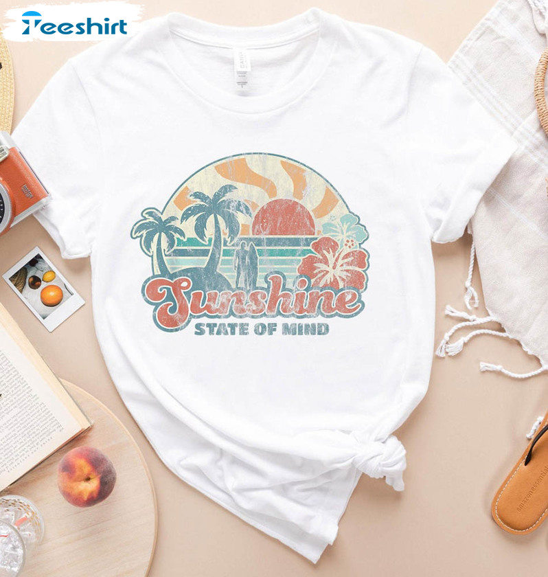 Sunshine State Of Mind Shirt, Summer Lover Tee Tops Unisex Hoodie