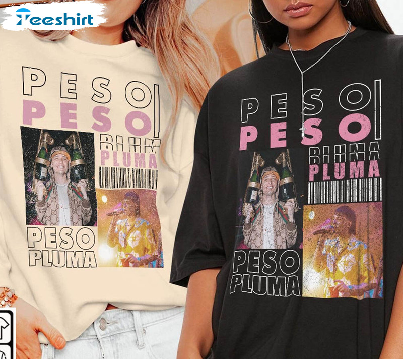 Peso Pluma Music Shirt, America Tour 2023 Unisex T-shirt Crewneck