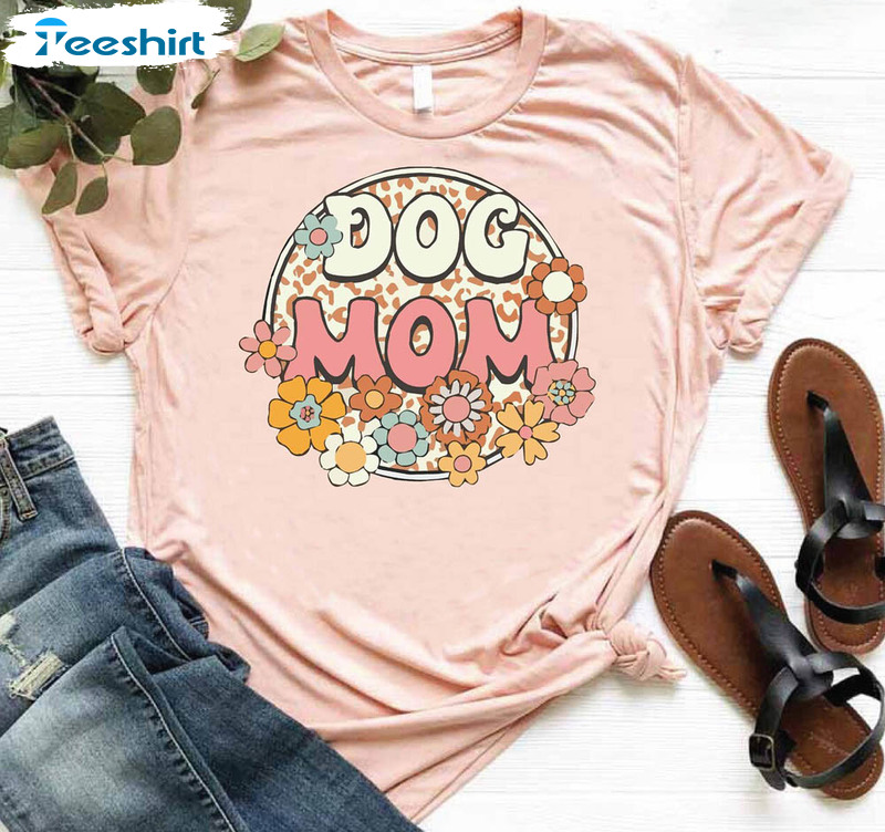 Groovy Dog Mom Shirt , Dog Mom Dog Lover Short Sleeve Unisex Hoodie