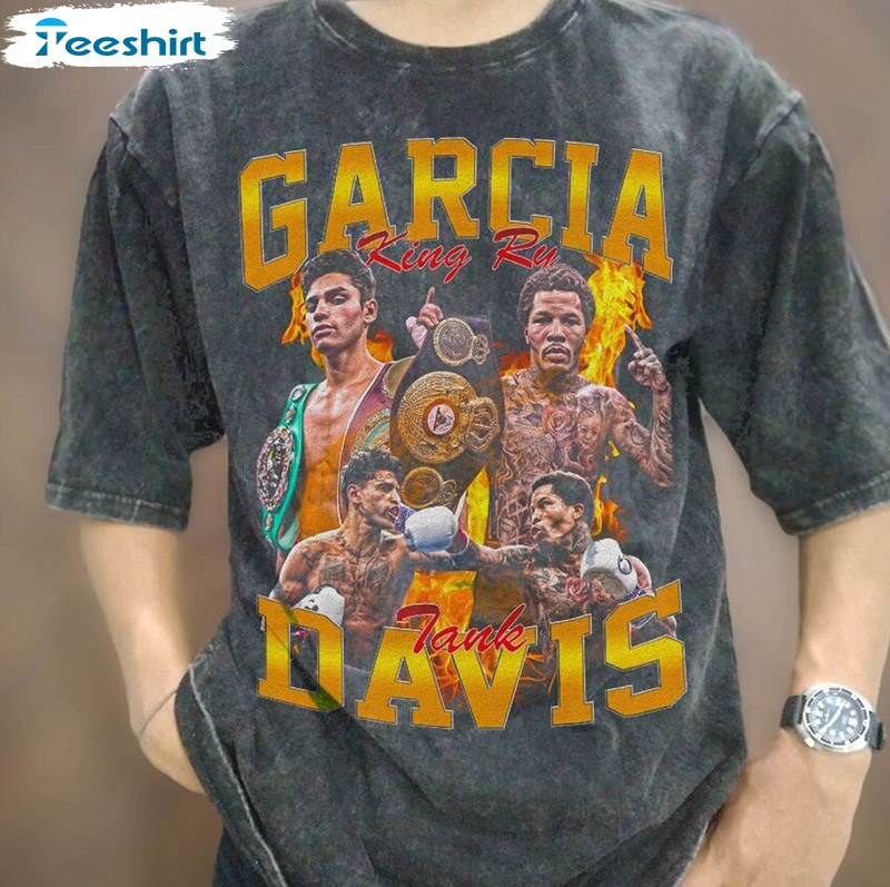 Vintage Wash Garcia Davis Shirt, Wash Gervonta Davis Boxing Long Sleeve Short Sleeve