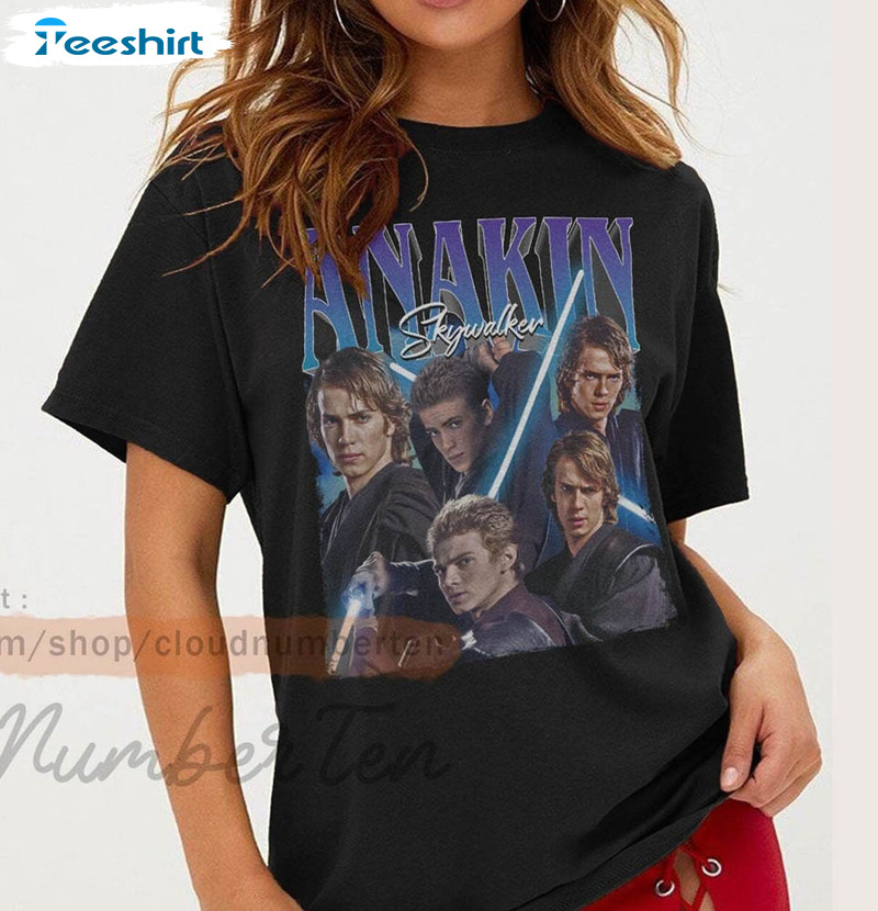 Anakin Skywalker Shirt, Obi Wan Crewneck Short Sleeve