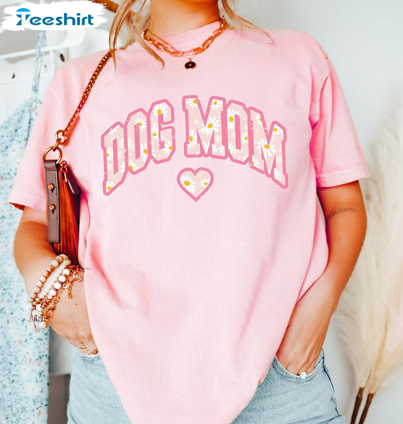 Dog Mom Flower Shirt, Dog Mama Sweatshirt Unisex Hoodie