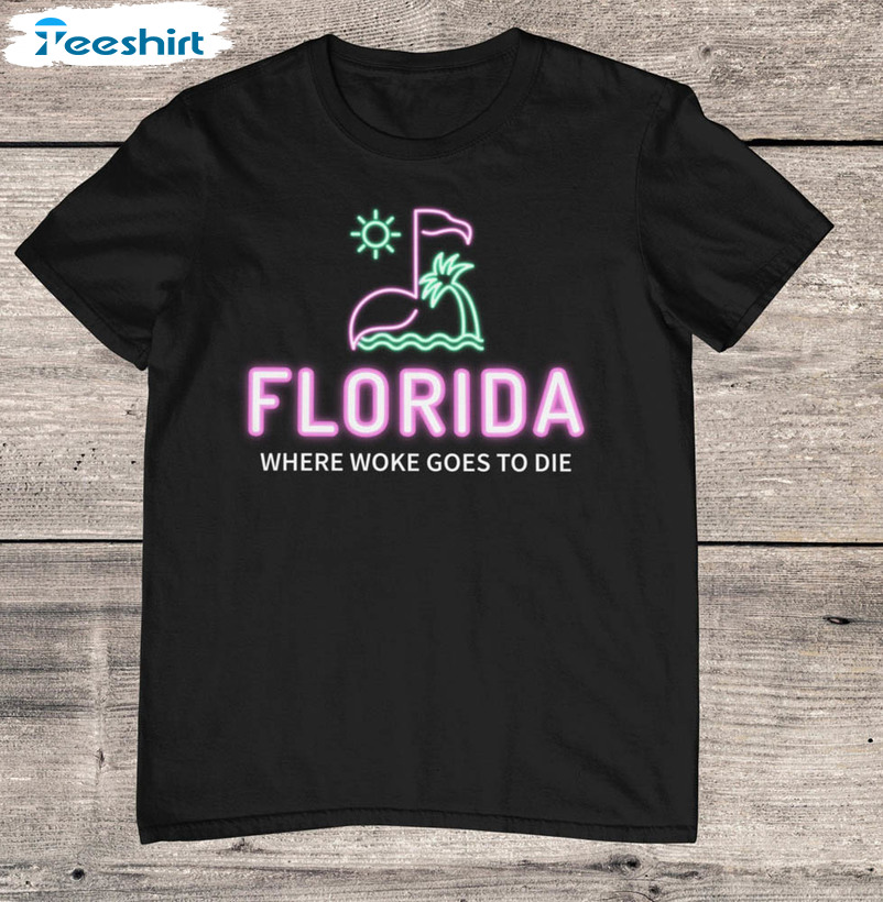 Florida Where Woke Goes To Die Trendy Sweatshirt, Unisex Hoodie