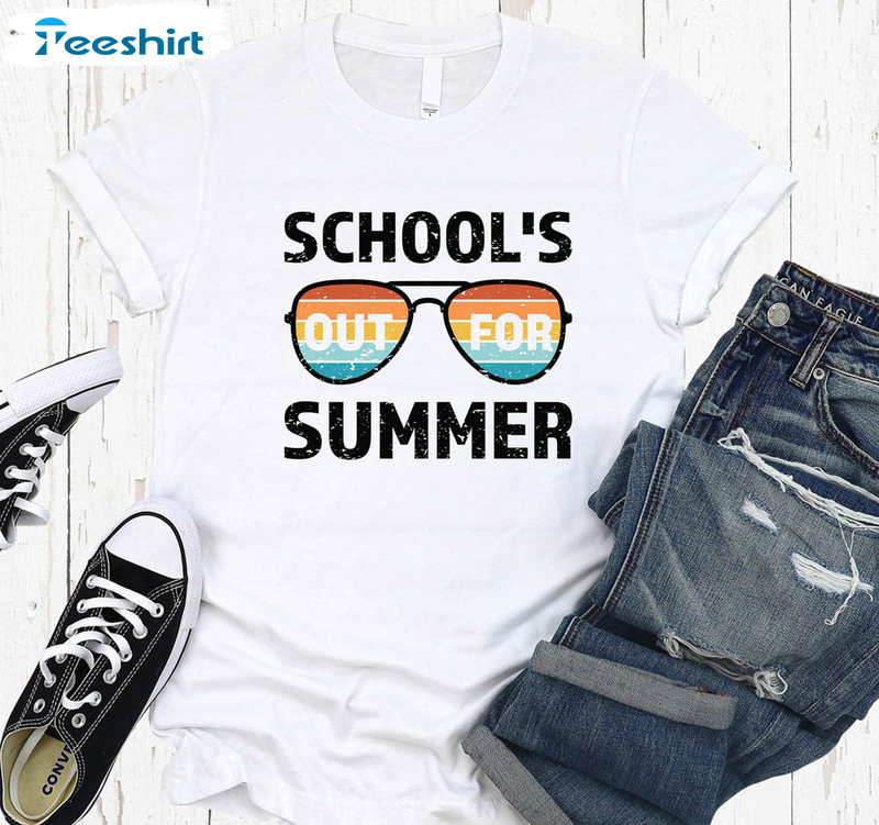 Schools Out For Summer Shirt, Last Day Of School Sweatshirt Short Sleeve