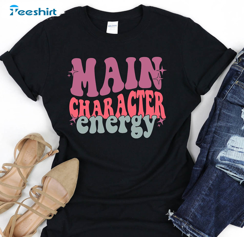 Main Character Energy Vintage Shirt, Valentine's Day Short Sleeve Unisex T-shirt