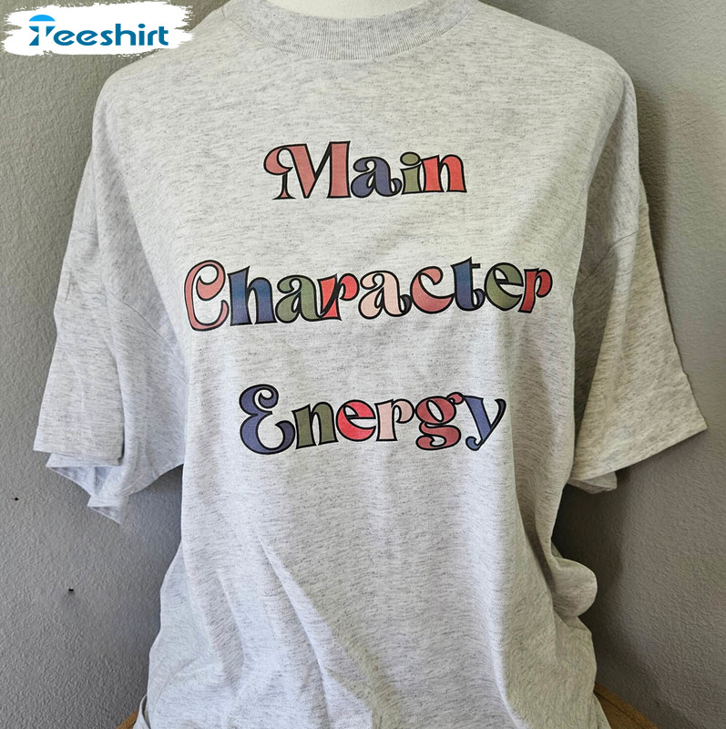 Main Character Energy Trending Shirt, Booktok Short Sleeve Unisex Hoodie