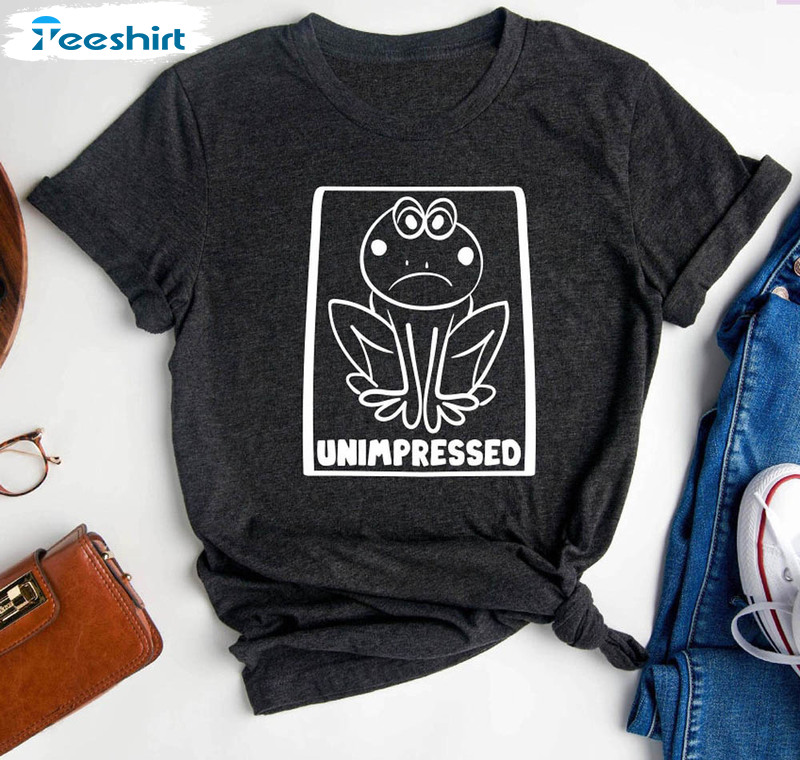 Unimpressed Frog Shirt, Animal Lover Funny Sweatshirt Crewneck