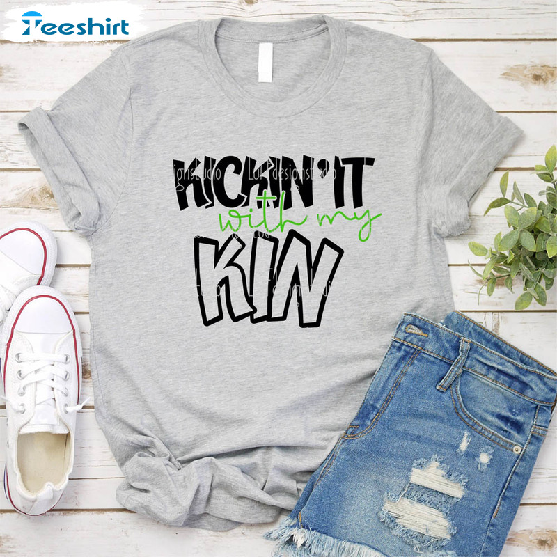 Kickin It With My Family Shirt, Family Vacation Unisex T-shirt Short Sleeve