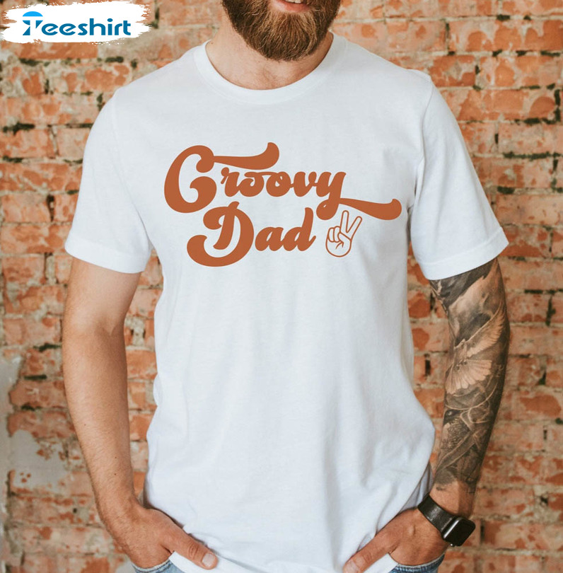 Groovy Dad Shirt, Bull Groovy Daddy Dada Bull Crewneck Unisex Hoodie