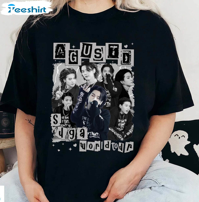 Suga Agust D Shirt, Agust D World Tour 2023 Unisex T-shirt Short Sleeve