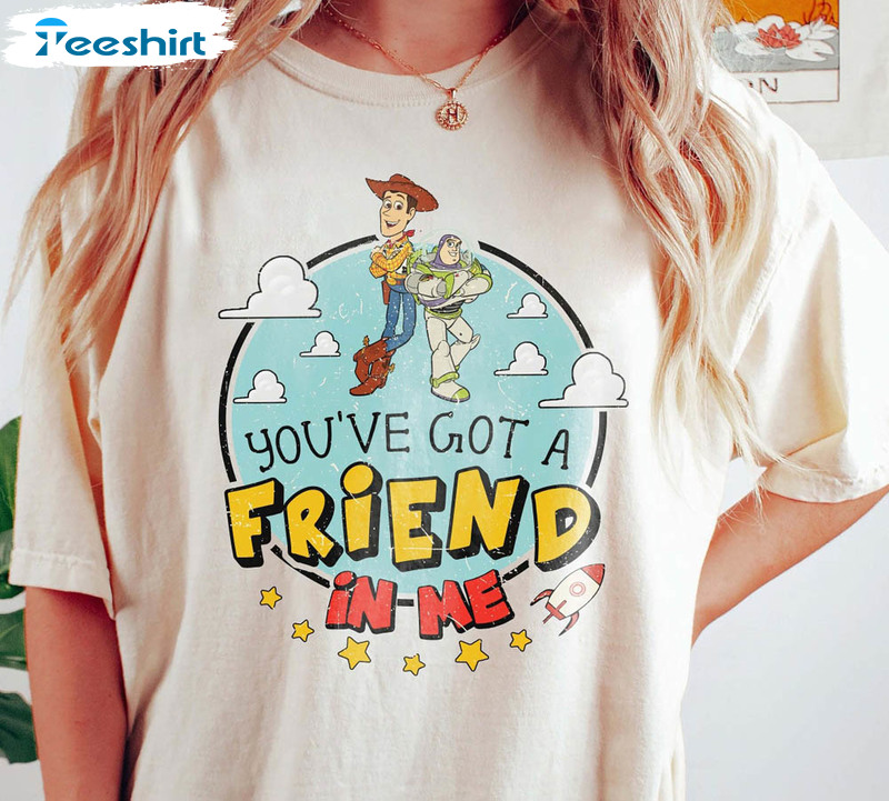 You've Got A Friend In Me Funny Shirt, Woody And Buzz Lightyear Short Sleeve Unisex Hoodie